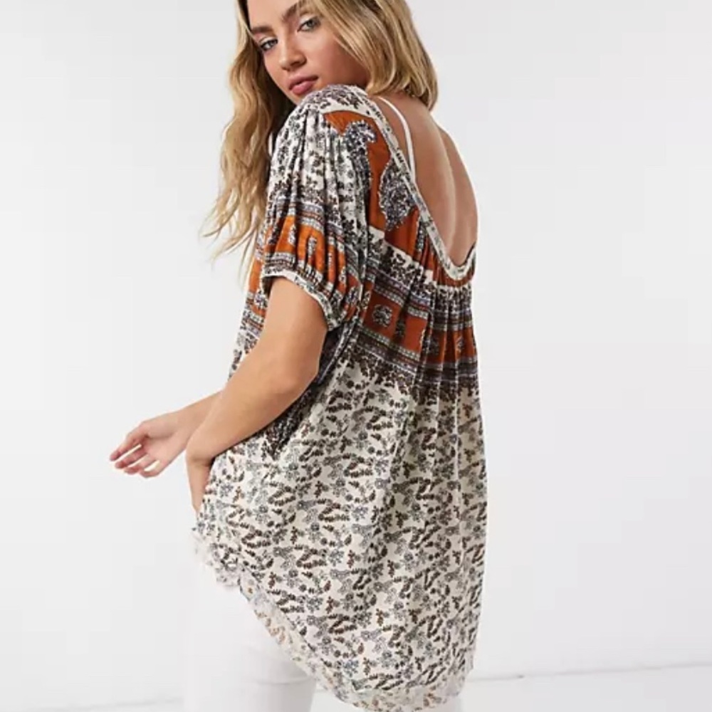 COPY - Free People boho paisley tee XL